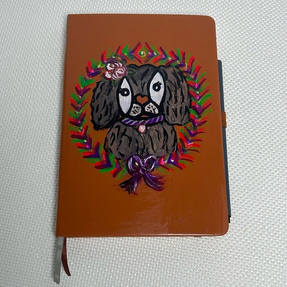 NWT Journal and Pen Set Hand-painted Hard Cover Ruled Paper Notebook 100 GSM EUC - Picture 1 of 7